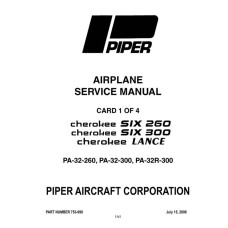 Piper PA-32R-300 Cherokee 753-690 Shop Service Repair Manual 1965 - 2006