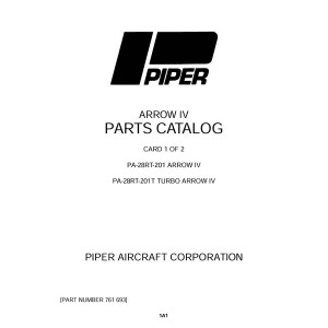 Piper PA-28RT-201T Turbo Arrow IV 761-693 Parts Catalog 1978 - 1995