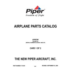 Piper PA-28R-201 Arrow 761-894 Airplane Parts Catalog 2006 Piper PA-28R-201 Arrow 761-894 Airplane Parts Catalog 2006