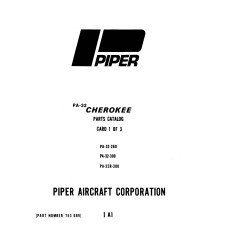 Piper PA-32-260, PA-32-300 Cherokee 753-689 Parts Catalog 1975 - 1980