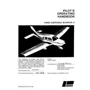 Piper PA-28-161 Cherokee Warrior II 761-649 Pilot's Operating Manual 1976