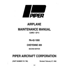 Piper PA-42-1000 Cheyenne 400 761-789 Airplane Maintenance Manual 1985 thru 1998