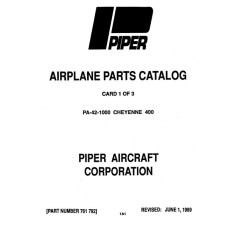 Piper PA-42-1000 Cheyenne 400 761-792 Airplane Parts Catalog 1984 thru 1989