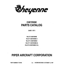 Piper PA-31T Cheyenne, PA-31T Cheyenne II 753-825 Parts Catalog 1978 - 1997