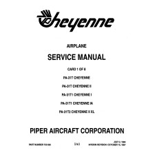 Piper PA-31T Cheyenne, PA-31T Cheyenne II 753-826 Shop Service Manual 1973 - 1997
