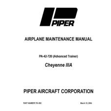 Piper PA-42-720 Cheyenne IIIA 761-852 Airplane Maintenance Manual 1990 - 2004