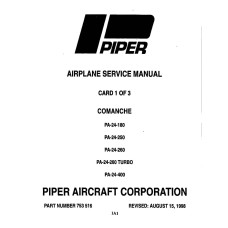 Piper PA-24-180, PA-24-250, PA-24-260 Comanche 753-516 Service Repair Manual