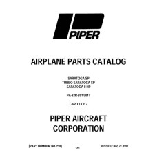 Piper PA-32R-301 Saratoga SP and Saratoga II SP 761-718 Parts Catalog 1979 - 1999