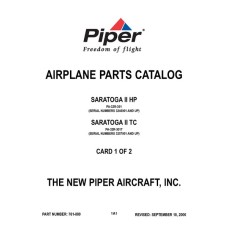 Piper PA-32R-301 Saratoga II HP 761-880 Airplane Parts Catalog 1996 thru 2006