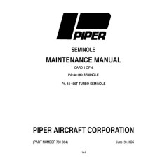 Piper PA-44-180 Seminole 761-664 Maintenance Manual 1978 - 1995