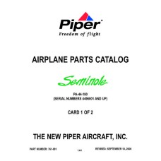Piper PA-44-180 Seminole 761-891 Airplane Parts Catalog 1995 thru 2006