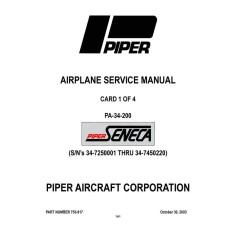 Piper PA-34-200 Seneca 753-817 Shop Service Repair Manual 2003
