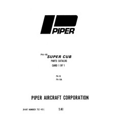 Piper PA-18 and PA-18A Super Cab 752-451 Parts Catalog