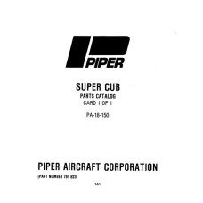 Piper PA-18-150 Super Cub 761-823 Aircraft Parts Catalog 1988