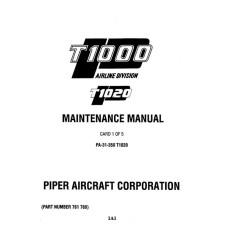 Piper PA-31-350 T1020 761-768 Service Maintenance Manual 1981 thru 1994