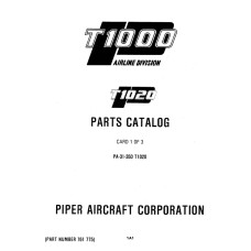 Piper PA-31-350 T1020 761-775 Parts Catalog 1981 thru 2006