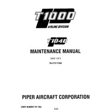 Piper PA-31T3 T1040 761-765 Service Maintenance Manual 1982 thru 1994