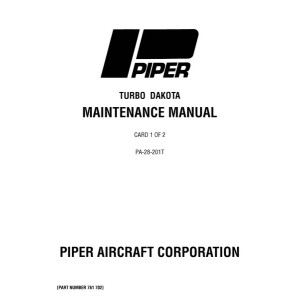 Piper PA-28-201T Turbo Dakota 761-702 Maintenance Manual 1979 - 1995