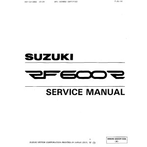 Suzuki RF600R Shop Service Repair Manual 1993 - 1997