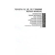 Toyota 1C, 2C and 2C-T Engine Shop Service Repair Manual