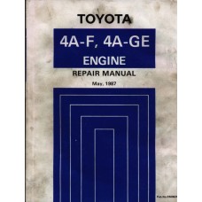Toyota 4A-F, 4A-GE Engine Service Repair Manual 1987