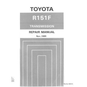 Toyota R151F Transmission Service Repair Manual 1985
