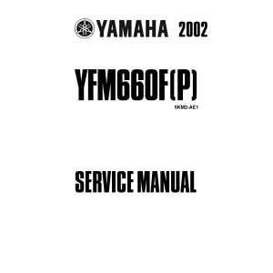 Yamaha ATV YFM660F Raptor Shop Service Repair Manual 2002 Yamaha ATV YFM660F Raptor Shop Service Repair Manual 2002