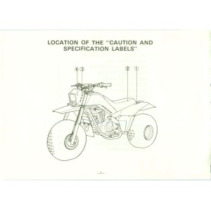 Yamaha ATV YTM225DXN Tri 225 Users Owners Operators Manual