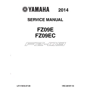 Yamaha FZ09E, FZ09EC Motorcycle Service Repair Workshop Manual 2014