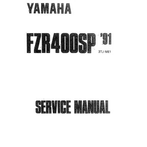 Yamaha FZR400SP RR Motorcycle Service Repair Workshop Manual 1991 1992
