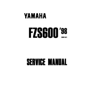 Yamaha FZS600 Fazer Motorcycle Service Repair Workshop Manual 1998 1999