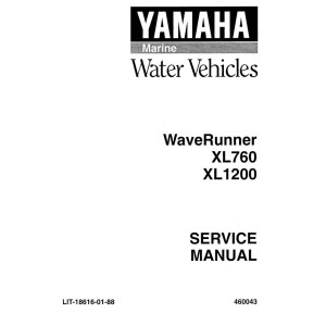 Yamaha Waverunner XL760 and XL1200 Shop Service Repair Manual